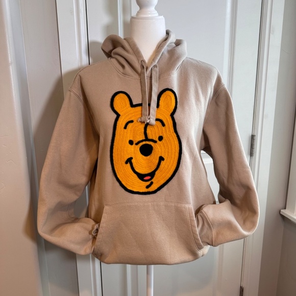 Disney Winnie the Pooh Embroidered Women’s Pullover Hoodie Sand -XL Comfy - Picture 7 of 7